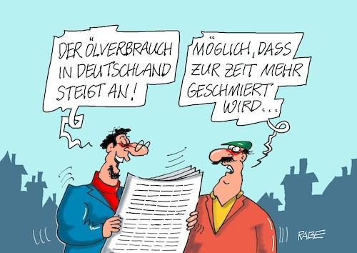 Cartoon: Ölverbrauch (medium) by RABE tagged gas,gassparen,gasnotstand,gasgeben,sanktionen,gasspeicher,gasheizung,rabe,ralf,böhme,cartoon,karikatur,pressezeichnung,farbcartoon,tagescartoon,robert,habeck,putin,ukrainekrieg,wumms,doppelwumms,öl,ölverbrauch,steigerung,schmierstoff,schmiere,anstieg,bestechung,gas,gassparen,gasnotstand,gasgeben,sanktionen,gasspeicher,gasheizung,rabe,ralf,böhme,cartoon,karikatur,pressezeichnung,farbcartoon,tagescartoon,robert,habeck,putin,ukrainekrieg,wumms,doppelwumms,öl,ölverbrauch,steigerung,schmierstoff,schmiere,anstieg,bestechung