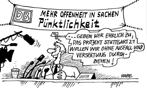 Cartoon: Offenes (medium) by RABE tagged mappus,landesregierung,bahnprojekt,stuttgart,stresstest,geißler,kretschmann,grüne,bahn,bahnhof,bahnhofsgegner,protest,schlichtungstreffen,tiefbahnhof,fahrplan,fahrzeit,verspätung,pünktlichkeit,offenheit,projekt,ausfall,zugverspätung,grube,bahnchef,db,stuttgart 21,mappus,stresstest,geißler,kretschmann,stuttgart,21