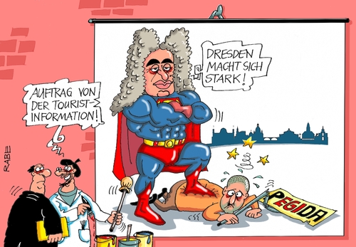 Cartoon: Pegida Dresden (medium) by RABE tagged pegida,dresden,demo,rechte,nazis,polizei,polizeieinsatz,rabe,ralf,böhme,cartoon,karikatur,pressezeichnung,farbcartoon,tagescartoon,flüchtlinge,islamisierung,sachsen,august,der,starke,pegida,dresden,demo,rechte,nazis,polizei,polizeieinsatz,rabe,ralf,böhme,cartoon,karikatur,pressezeichnung,farbcartoon,tagescartoon,flüchtlinge,islamisierung,sachsen,august,der,starke