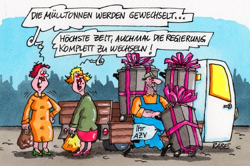 Cartoon: Politikermüll (medium) by RABE tagged groko,bundesregierun,regierung,regierungswechsel,cdu,csu,spd,merkel,gabriel,seehofer,rabe,ralf,böhme,cartoon,karikatur,pressezeichnung,farbcartoon,tagescartoon,müll,mülltonne,schrott,abfall,mülltonnenwechsel,groko,bundesregierun,regierung,regierungswechsel,cdu,csu,spd,merkel,gabriel,seehofer,rabe,ralf,böhme,cartoon,karikatur,pressezeichnung,farbcartoon,tagescartoon,müll,mülltonne,schrott,abfall,mülltonnenwechsel