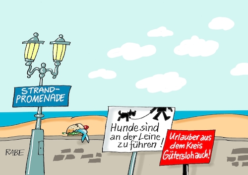 Cartoon: Promenadenmischung (medium) by RABE tagged virus,corona,pandemie,coronakrise,rabe,ralf,böhme,cartoon,karikatur,pressezeichnung,farbcartoon,tagescartoon,viren,virenschutz,mundschutz,desinfektion,föderal,föderalismus,ländersache,urlaub,strandpromenade,lockerungen,tönnies,schlachthof,güterloh,hunde,leinenpflicht,virus,corona,pandemie,coronakrise,rabe,ralf,böhme,cartoon,karikatur,pressezeichnung,farbcartoon,tagescartoon,viren,virenschutz,mundschutz,desinfektion,föderal,föderalismus,ländersache,urlaub,strandpromenade,lockerungen,tönnies,schlachthof,güterloh,hunde,leinenpflicht