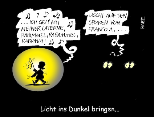 Cartoon: Rabimmel Rabammel Rabumm (medium) by RABE tagged verteidigungsministerin,uschi,ursula,von,der,leyen,bundeswehr,soldaten,bundeswehrskandal,offizier,syrer,franco,illkirch,frankreich,spurensucche,licht,dunkel,rabe,ralf,böhme,cartoon,karikatur,pressezeichnung,farbcartoon,tagescartoon,laterne,rabimmel,rabammel,rabumm,führungsschwäche,führungsstil,rechte,rechtsradikale,anschlag,bka,abschirmdients,bamf,verteidigungsministerin,uschi,ursula,von,der,leyen,bundeswehr,soldaten,bundeswehrskandal,offizier,syrer,franco,illkirch,frankreich,spurensucche,licht,dunkel,rabe,ralf,böhme,cartoon,karikatur,pressezeichnung,farbcartoon,tagescartoon,laterne,rabimmel,rabammel,rabumm,führungsschwäche,führungsstil,rechte,rechtsradikale,anschlag,bka,abschirmdients,bamf