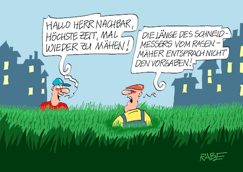 Cartoon: Rasenmesser (medium) by RABE tagged ampel,ampelregierung,rot,grün,gelb,fdp,spd,grüne,rabe,ralf,böhme,cartoon,karikatur,pressezeichnung,farbcartoon,tagescartoon,pöbelei,pöbler,bestrafung,regelung,beschimpfung,bundestag,abgeordnete,messer,messerattentat,messerangriff,solingen,klingenlänge,vorschrift,rasen,rasenmäher,ampel,ampelregierung,rot,grün,gelb,fdp,spd,grüne,rabe,ralf,böhme,cartoon,karikatur,pressezeichnung,farbcartoon,tagescartoon,pöbelei,pöbler,bestrafung,regelung,beschimpfung,bundestag,abgeordnete,messer,messerattentat,messerangriff,solingen,klingenlänge,vorschrift,rasen,rasenmäher