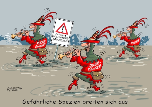 Cartoon: Rattenfänger (medium) by RABE tagged hochwasser,hochwasseropfer,soforthilfe,krisengebiet,fluthilfe,flutopfer,rabe,ralf,böhme,cartoon,karikatur,pressezeichnung,farbcartoon,tagescartoon,schlauchboot,bürokratie,euros,prepper,querdenker,reichsbürger,rechte,thw,beschimpfungen,rattenfänger,ungeziefer,hochwasserkatastrophe,leid,elend,seuch,seuchengefahr,hochwasser,hochwasseropfer,soforthilfe,krisengebiet,fluthilfe,flutopfer,rabe,ralf,böhme,cartoon,karikatur,pressezeichnung,farbcartoon,tagescartoon,schlauchboot,bürokratie,euros,prepper,querdenker,reichsbürger,rechte,thw,beschimpfungen,rattenfänger,ungeziefer,hochwasserkatastrophe,leid,elend,seuch,seuchengefahr