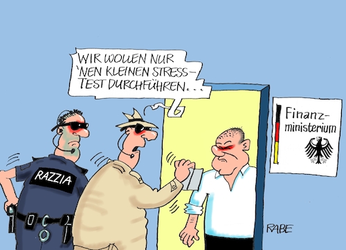 Cartoon: Razzia (medium) by RABE tagged bundestagswahl,wahlkampf,osten,ddr,ostbeauftragter,bundesregierung,recht,rabe,ralf,böhme,cartoon,karikatur,pressezeichnung,farbcartoon,tagescartoon,kanzleramt,laschet,gartenzwerg,olaf,scholz,union,finanzminister,finanzministerium,razzia,durchsuchung,stresstest,bundestagswahl,wahlkampf,osten,ddr,ostbeauftragter,bundesregierung,recht,rabe,ralf,böhme,cartoon,karikatur,pressezeichnung,farbcartoon,tagescartoon,kanzleramt,laschet,gartenzwerg,olaf,scholz,union,finanzminister,finanzministerium,razzia,durchsuchung,stresstest