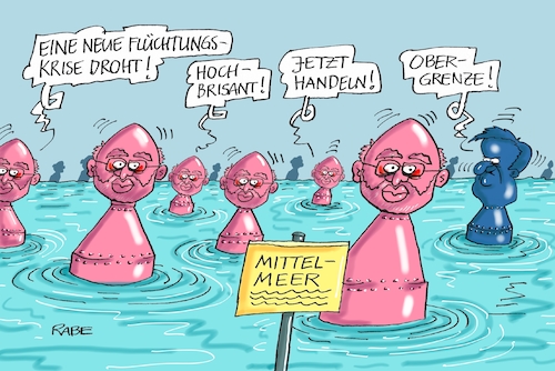 Cartoon: Rettungsboje (medium) by RABE tagged martin,schulz,spd,wahlkampf,bundestagswahl,beamte,rentenkasse,rabe,ralf,böhme,cartoon,karikatur,pressezeichnung,farbcartoon,tagescartoo,flüchtlingskrise,mittelmeer,hochbrisant,schleuser,flüchtlingsströme,obergrenze,csu,bayern,seehofer,rettungsboje,boje,martin,schulz,spd,wahlkampf,bundestagswahl,beamte,rentenkasse,rabe,ralf,böhme,cartoon,karikatur,pressezeichnung,farbcartoon,tagescartoo,flüchtlingskrise,mittelmeer,hochbrisant,schleuser,flüchtlingsströme,obergrenze,csu,bayern,seehofer,rettungsboje,boje