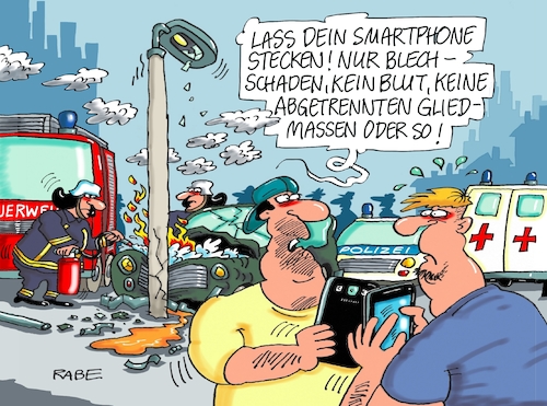 Cartoon: Rettungsgassenbehinderer (medium) by RABE tagged rettung,rettungsgasse,rettungsdienst,feuerwehr,katastrophenschutz,unfall,katastrophe,personenrettung,personenschaden,rabe,ralf,böhme,cartoon,karikatur,pressezeichnung,farbcartoon,tagescartroon,handy,fotos,videos,verletzungen,blut,gliedmassen,notarzt,rettung,rettungsgasse,rettungsdienst,feuerwehr,katastrophenschutz,unfall,katastrophe,personenrettung,personenschaden,rabe,ralf,böhme,cartoon,karikatur,pressezeichnung,farbcartoon,tagescartroon,handy,fotos,videos,verletzungen,blut,gliedmassen,notarzt