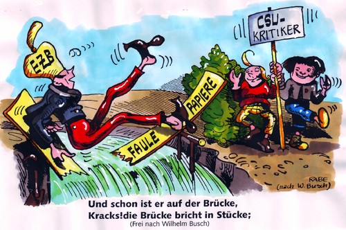 Cartoon: Sehr faule Papiere (medium) by RABE tagged ezb,papiere,wertpapierestaatenrettungsfond,zugriff,gelder,euro,krise,brüssel,csu,seehofer,generalsekretär,dobrindt,krisenmanagement,staatsanleihen,schuldenstaaten,banken,kredite,schuldenkrise,merkel,sarkozy,kritiker,währungsfond,währungsunion,griechenland,italien,irland,portugal,spanien,finanzminister,finanzchefs,staatschefs,max,moritz,wilhelm,busch,schneider,böck,ezb,papiere,wertpapierestaatenrettungsfond,zugriff,gelder,euro,krise,brüssel,csu,seehofer