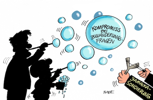 Cartoon: Seifenblasen (medium) by RABE tagged seehofer,csu,wahldebakel,bayern,rücktritt,rabe,ralf,böhme,münchen,sprengstoff,wahlergebnisse,söder,wahlurne,schwesterpartei,sondierungsgespräche,union,merkel,jamaika,obergrenze,kompromiss,flüchtlingsobergrenze,zuwanderung,katapult,fdp,lindner,grüne,grenzkontrollen,seife,seifenblasen,seehofer,csu,wahldebakel,bayern,rücktritt,rabe,ralf,böhme,münchen,sprengstoff,wahlergebnisse,söder,wahlurne,schwesterpartei,sondierungsgespräche,union,merkel,jamaika,obergrenze,kompromiss,flüchtlingsobergrenze,zuwanderung,katapult,fdp,lindner,grüne,grenzkontrollen,seife,seifenblasen