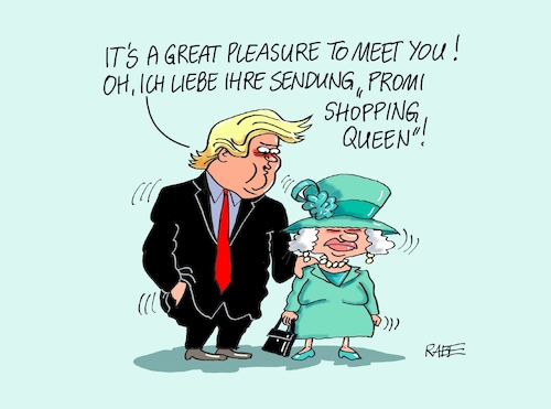 Cartoon: Shopping Queen (medium) by RABE tagged trump,präsident,usa,china,handelskrieg,strafzölle,peking,rabe,ralf,böhme,cartoon,karikatur,pressezeichnung,farbcartoon,tagescartoon,großbritannien,staatsbesuch,queen,elisabeth,charles,brexit,boris,johnson,buckingham,palace,promi,shopping,trump,präsident,usa,china,handelskrieg,strafzölle,peking,rabe,ralf,böhme,cartoon,karikatur,pressezeichnung,farbcartoon,tagescartoon,großbritannien,staatsbesuch,queen,elisabeth,charles,brexit,boris,johnson,buckingham,palace,promi,shopping