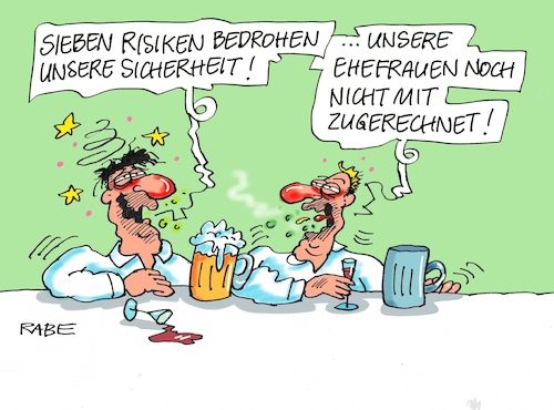 Cartoon: Sicherheitsrisiken (medium) by RABE tagged sicherheit,sicherheitsrisiko,datenklau,datenklauskandal,internetkriminalität,rabe,ralf,böhme,cartoon,karikatur,pressezeichnung,farbcartoon,tagescartoon,trinker,alkohol,stammtisch,ehe,ehefrauen,sicherheit,sicherheitsrisiko,datenklau,datenklauskandal,internetkriminalität,rabe,ralf,böhme,cartoon,karikatur,pressezeichnung,farbcartoon,tagescartoon,trinker,alkohol,stammtisch,ehe,ehefrauen