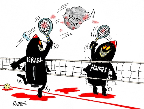 Cartoon: Spielball (medium) by RABE tagged nahost,israel,hamas,palästina,gazastreifen,westjordanland,bodenoffensive,zivilisten,gewalkt,hass,rabe,ralf,böhme,cartoon,karikatur,pressezeichnung,farbcartoon,tagescartoon,juden,tennis,tennisspieler,völkerrecht,papierknäul,tennisschläger,netz,spieler,bomben,raketen,zivilbevölkerung,nahost,israel,hamas,palästina,gazastreifen,westjordanland,bodenoffensive,zivilisten,gewalkt,hass,rabe,ralf,böhme,cartoon,karikatur,pressezeichnung,farbcartoon,tagescartoon,juden,tennis,tennisspieler,völkerrecht,papierknäul,tennisschläger,netz,spieler,bomben,raketen,zivilbevölkerung