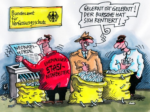 Cartoon: Stasireisser (medium) by RABE tagged neonazimorde,pannenserie,pannen,csu,friedrich,bundesinnenminister,ruhestand,rückzug,rücktritt,fromm,verfassungsschutzpräsident,verfassungsschutz,nazi,neonazi,aktenvernichtung,bnd,mann,rettungsschirm,dönermorde,neonazitrio,zwickau,terror,terrorzelle,aufklärung,bka,polizei,geheimdienst,thüringen,nsu,tschäpe,braun,scheisse,scheisshaufen,fliegen,hakenkreuz,reisswolf,stasi,stasizentrale,stasimitarbeiter,verfassungsschutz,verfassungsschutzpräsident,rücktritt,rückzug,ruhestand,bundesinnenminister