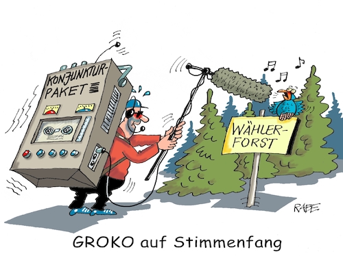 Cartoon: Stimmenfänger (medium) by RABE tagged virus,corona,pandemie,coronakrise,rabe,ralf,böhme,cartoon,karikatur,pressezeichnung,farbcartoon,tagescartoon,viren,virenschutz,mundschutz,desinfektion,föderal,föderalismus,ländersache,lockerungen,reisewarnung,hilfspaket,konjunktur,konjunkturpaket,milliardenhilfe,milliarden,thüringen,erfurt,rot,grün,ramelow,merkel,olaf,scholz,söder,hilfsgelder,autokaufprämie,mikrofon,wähler,wählerstimmen,stimmenfang,tonbandgerät,kasettenrekorder,mikro,virus,corona,pandemie,coronakrise,rabe,ralf,böhme,cartoon,karikatur,pressezeichnung,farbcartoon,tagescartoon,viren,virenschutz,mundschutz,desinfektion,föderal,föderalismus,ländersache,lockerungen,reisewarnung,hilfspaket,konjunktur,konjunkturpaket,milliardenhilfe,milliarden,thüringen,erfurt,rot,grün,ramelow,merkel,olaf,scholz,söder,hilfsgelder,autokaufprämie,mikrofon,wähler,wählerstimmen,stimmenfang,tonbandgerät,kasettenrekorder,mikro