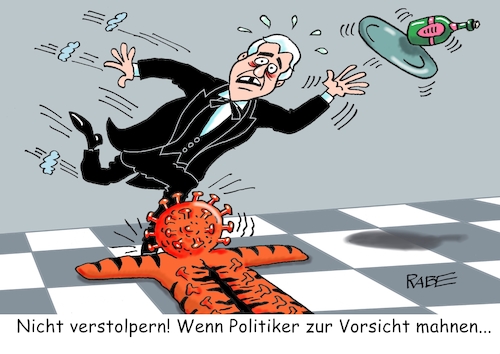 Cartoon: Stolperer (medium) by RABE tagged corona,bundländerkonferenz,merkel,kanzleramt,lockerungen,stufenplan,öffnungen,lockdown,shutdown,baumärkte,impfdosen,rki,fallzahlen,inzidenzwert,stolperer,dinner,for,one,corona,bundländerkonferenz,merkel,kanzleramt,lockerungen,stufenplan,öffnungen,lockdown,shutdown,baumärkte,impfdosen,rki,fallzahlen,inzidenzwert,stolperer,dinner,for,one