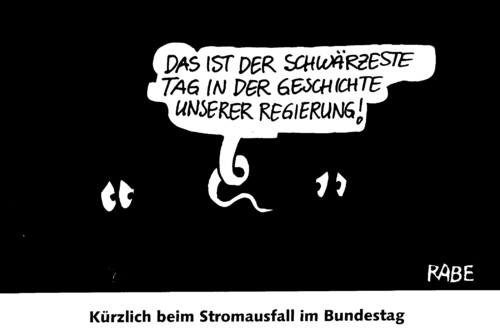 Stromausfall By RABE | Politics Cartoon | TOONPOOL