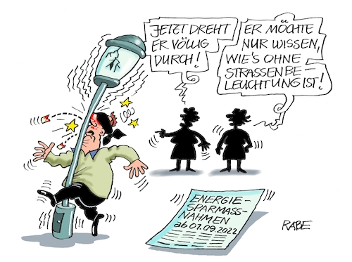 Cartoon: Testlauf (medium) by RABE tagged gas,gassparen,gasnotstand,gasgeben,sanktionen,gasspeicher,gasheizung,rabe,ralf,böhme,cartoon,karikatur,pressezeichnung,farbcartoon,tagescartoon,robert,habeck,putin,energiesparmassnahmen,september,beleuchtung,stromsparen,laterne,strassenlaterne,augenbinde,blindheit,unfall,aufprall,zusammenstoß,dunkelheit,gas,gassparen,gasnotstand,gasgeben,sanktionen,gasspeicher,gasheizung,rabe,ralf,böhme,cartoon,karikatur,pressezeichnung,farbcartoon,tagescartoon,robert,habeck,putin,energiesparmassnahmen,september,beleuchtung,stromsparen,laterne,strassenlaterne,augenbinde,blindheit,unfall,aufprall,zusammenstoß,dunkelheit