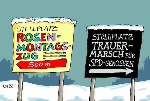 Cartoon: Trauerzug (medium) by RABE tagged sonderparteitag,spd,martin,schulz,ja,groko,koalitionsverhandlungen,rabe,ralf,böhme,cartoon,karikatur,pressezeichnung,farbcartoon,tagescartoon,merkel,union,koalitionsgespräche,postenschacherei,gabriel,parteispitze,ausssenminister,ministerämter,jusos,mitgliederbefragung,rosenmontag,rosenmontagszug,karneval,fasching,trauer,trauerzug,sonderparteitag,spd,martin,schulz,ja,groko,koalitionsverhandlungen,rabe,ralf,böhme,cartoon,karikatur,pressezeichnung,farbcartoon,tagescartoon,merkel,union,koalitionsgespräche,postenschacherei,gabriel,parteispitze,ausssenminister,ministerämter,jusos,mitgliederbefragung,rosenmontag,rosenmontagszug,karneval,fasching,trauer,trauerzug