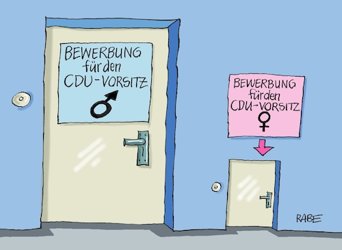 Cartoon: Tür an Tür mit der CDU (medium) by RABE tagged cdu,landtagswahlen,thüringen,erfurt,wahldebakel,akk,rücktritt,kanzlerkandidatur,rabe,ralf,böhme,cartoon,karikatur,pressezeichnung,farbcartoon,tagescartoon,parteispitze,parteiführung,neuwahl,kandidaten,kandidatenkür,kanzlerkandidaten,friedrich,merz,jens,spahn,armin,laschet,norbert,röttgen,csu,markus,söder,frauen,männer,männlich,weiblich,tür,cdu,landtagswahlen,thüringen,erfurt,wahldebakel,akk,rücktritt,kanzlerkandidatur,rabe,ralf,böhme,cartoon,karikatur,pressezeichnung,farbcartoon,tagescartoon,parteispitze,parteiführung,neuwahl,kandidaten,kandidatenkür,kanzlerkandidaten,friedrich,merz,jens,spahn,armin,laschet,norbert,röttgen,csu,markus,söder,frauen,männer,männlich,weiblich