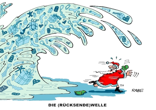 Cartoon: Umtauschwelle (medium) by RABE tagged weihnachten,weihnachtsmann,nikolaus,nikolaustag,stiefel,nikolausstiefelmichel,cartoon,karikatur,pressezeichnung,farbcartoon,tagescartoon,rute,besen,geschenke,dezember,welle,umtauschwelle,geschenkeumtausch,geschenkerücknahme,parfüm,krawatten,socken,weihnachten,weihnachtsmann,nikolaus,nikolaustag,stiefel,nikolausstiefelmichel,cartoon,karikatur,pressezeichnung,farbcartoon,tagescartoon,rute,besen,geschenke,dezember,welle,umtauschwelle,geschenkeumtausch,geschenkerücknahme,parfüm,krawatten,socken