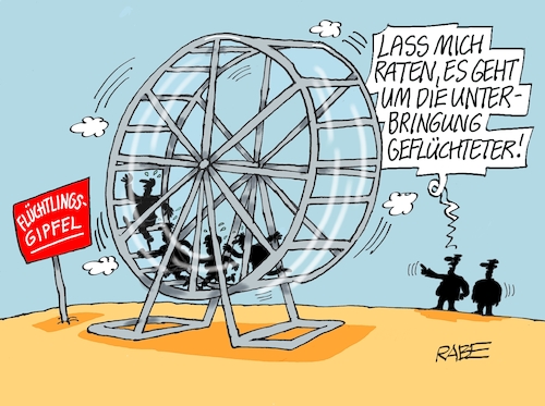 Cartoon: Unrunde Sache (medium) by RABE tagged flüchtlinge,flüchtlingsgipfel,flüchtlingsunterbringung,olaf,scholz,spd,kanzleramt,bund,länder,gipfel,gipfelgespräche,rabe,ralf,böhme,cartoon,karikatur,pressezeichnung,faarbcartoon,tagescartoon,rad,laufrad,hamsterrad,drehwurm,flüchtlinge,flüchtlingsgipfel,flüchtlingsunterbringung,olaf,scholz,spd,kanzleramt,bund,länder,gipfel,gipfelgespräche,rabe,ralf,böhme,cartoon,karikatur,pressezeichnung,faarbcartoon,tagescartoon,rad,laufrad,hamsterrad,drehwurm