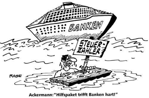 Cartoon: Untergang (medium) by RABE tagged steuerzahler,steuererhöhung,banken,ackermann,josef,deutschebank,banker,börse,finanzen,finanzchefs,schuldenkrise,hilfspaket,rettungspaket,bankenbeteiligung,griechenland,schuldenerlaß,athen,eu,euro,krise,brüssel,meer,ozean,wellengang,untergang,schiff,schiffbrüchiger,treibgut,kreuzer,luxusliner,traumschiff,steuerzahler,steuererhöhung,banken ackermann,banker,börse,finanzen,banken,ackermann