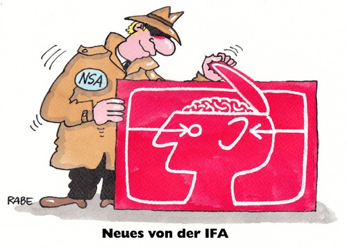 Cartoon: Unverschlüsseltes (medium) by RABE tagged nsa,geheimdienste,usa,verschlüsselung,snowden,enthüllungen,ifa,funkausstellung,tv,hifi,video,hd,fullhd,besucher,gäste,rabe,ralf,böhme,cartoon,karikatur,pressezeichnung,farbcartoon,logo,gehirn,mail,chats,facebook,internet,code,datenspionage,abhördienst,elektronikmesse,computer,rechner,pc,usb,berlin,funkturm,aussteller,kommunikationselektronik,unterhaltungselektronik,haushaltsgeräte,nsa,geheimdienste,usa,verschlüsselung,snowden,enthüllungen,ifa,funkausstellung,tv,hifi,video,hd,fullhd,besucher,gäste,rabe,ralf,böhme,cartoon,karikatur,pressezeichnung,farbcartoon,logo,gehirn,mail,chats,facebook,internet,code,datenspionage,abhördienst,elektronikmesse,computer,rechner,pc,usb,berlin,funkturm,aussteller,kommunikationselektronik,unterhaltungselektronik,haushaltsgeräte