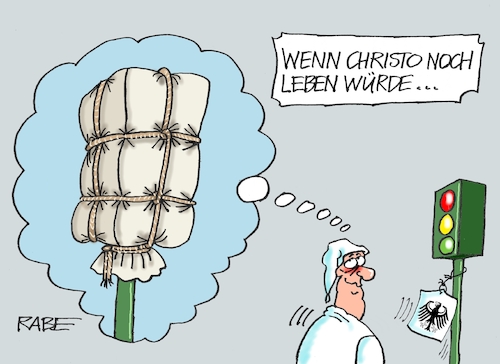 Cartoon: Verpackungskunst (medium) by RABE tagged ampel,ampelregierung,rot,grün,gelb,fdp,spd,grüne,rabe,ralf,böhme,cartoon,karikatur,pressezeichnung,farbcartoon,tagescartoon,bundesadler,deutschland,verpackung,papier,stoff,tuch,strick,seil,paketschnur,christo,verpackungskünstler,ampel,ampelregierung,rot,grün,gelb,fdp,spd,grüne,rabe,ralf,böhme,cartoon,karikatur,pressezeichnung,farbcartoon,tagescartoon,bundesadler,deutschland,verpackung,papier,stoff,tuch,strick,seil,paketschnur,christo,verpackungskünstler