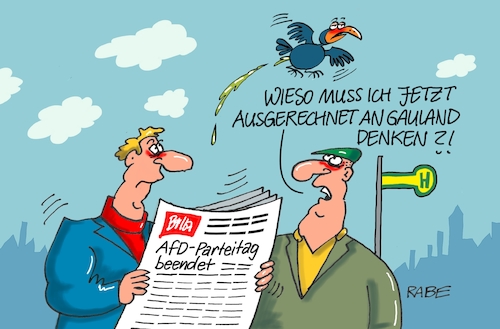 Cartoon: Vogelschiss (medium) by RABE tagged afd,gemeinderäte,zusammenarbeit,cdu,rabe,ralf,böhme,cartoon,karikatur,pressezeichnung,farbcartoon,tagescartoon,bürotür,bürgermeister,stadtrat,rechte,npd,bundesparteitag,vorstand,doppelspitze,vogelschiss,alexander,gauland,meuthen,chrupalla,afd,gemeinderäte,zusammenarbeit,cdu,rabe,ralf,böhme,cartoon,karikatur,pressezeichnung,farbcartoon,tagescartoon,bürotür,bürgermeister,stadtrat,rechte,npd,bundesparteitag,vorstand,doppelspitze,vogelschiss,alexander,gauland,meuthen,chrupalla