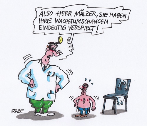 Cartoon: Wachstumschance (medium) by RABE tagged wachstum,wachstumschance,aufschwung,konjunktur,wirtschaftswachstum,gewinn,export,wachstumsrate,bundeswirtschaftsminister,gabriel,spd,rabe,ralf,böhme,cartoon,karikatur,pressezeichnung,farbcartoon,arzt,arztpraxis,patient,untersuchung,wachstum,wachstumschance,aufschwung,konjunktur,wirtschaftswachstum,gewinn,export,wachstumsrate,bundeswirtschaftsminister,gabriel,spd,rabe,ralf,böhme,cartoon,karikatur,pressezeichnung,farbcartoon,arzt,arztpraxis,patient,untersuchung