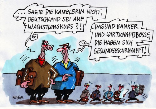 Cartoon: Wachstumskurs (medium) by RABE tagged deutschland,börsenparkett,finanzmarkt,finanzen,schrumpfen,gesundschrumpfen,gesundheit,steuern,chefetage,chef,wirtschaftsbosse,jones,dow,aktien,börse,kleinsparer,sparen,investieren,anleger,wirtschaftswachstum,aufschwung,konjunktur,kleinanleger,banker,wachstumskurs,euro,kanzlerin,kanzlerin,euro,wachstumskurs,banker,kleinanleger,konjunktur,deutschland,aufschwung,wirtschaftswachstum,anleger,investieren,sparen,kleinsparer,börse,aktien,wirtschaftsbosse,chef,chefetage,gesundheit,gesundschrumpfen,steuern,schrumpfen,finanzen