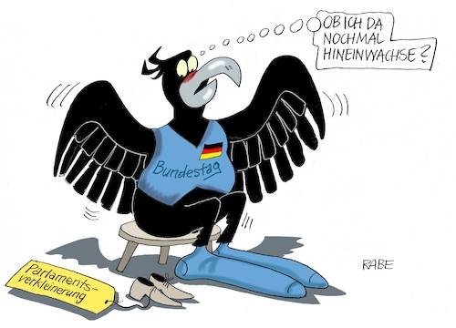 Cartoon: Wachstumsrate (medium) by RABE tagged groko,union,cdu,csu,spd,merkel,akk,berlin,bundesregierung,befragung,rabe,ralf,böhme,cartoon,karikatur,pressezeichnung,farbcartoon,tagescartoon,prügelei,halbzeit,halbzeitbilanz,mauer,mauerfall,grenze,bundestag,bundesadler,wachstum,schuhe,hineinwachsen,parlament,parlamentsverkleinerung,überhangmandat,wahlrechtsreform,debatte,groko,union,cdu,csu,spd,merkel,akk,berlin,bundesregierung,befragung,rabe,ralf,böhme,cartoon,karikatur,pressezeichnung,farbcartoon,tagescartoon,prügelei,halbzeit,halbzeitbilanz,mauer,mauerfall,grenze,bundestag,bundesadler,wachstum,schuhe,hineinwachsen,parlament,parlamentsverkleinerung,überhangmandat,wahlrechtsreform,debatte