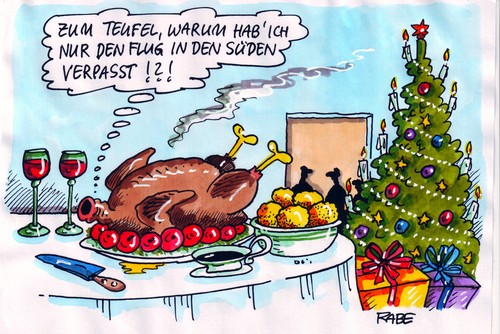 Weihnachtsgans By RABE | Media &amp; Culture Cartoon | TOONPOOL