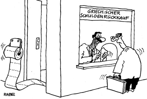 Cartoon: Wertpapiere (medium) by RABE tagged schulden,schuldenkrise,schuldenrückkauf,griechenland,athen,schuldenschnitt,kanzlerin,merkel,finanzchefs,schäuble,cdu,rabe,ralf,böhme,cartoon,karikatur,klopapier,toilettenpapier,aktien,banker,halter,staatspapiere,laufzeit,wertpapiere,milliardenpaket,milliardenhilfe,hilfspaket,geldgeber,börse,börsenpapiere,schulden,schuldenkrise,schuldenrückkauf,griechenland,athen,schuldenschnitt,kanzlerin,merkel,finanzchefs,schäuble,cdu,rabe,ralf,böhme,cartoon,karikatur,klopapier,toilettenpapier,aktien,banker,halter,staatspapiere,laufzeit,wertpapiere,milliardenpaket,milliardenhilfe,hilfspaket,geldgeber,börse,börsenpapiere