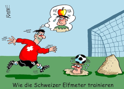 Cartoon: Wilhelm Tell (medium) by RABE tagged fußball,fussball,bundesliga,meistertitel,fußballer,bayern,münchen,bayer,leverkusen,rabe,ralf,böhme,cartoon,karikatur,pressezeichnung,frabcartoon,tagescartoon,schild,meister,schuß,ecke,eckball,sport,em,europameisterschaft,schweiz,deutschland,wilhelm,tell,apfel,elfmeter,fußball,fussball,bundesliga,meistertitel,fußballer,bayern,münchen,bayer,leverkusen,rabe,ralf,böhme,cartoon,karikatur,pressezeichnung,frabcartoon,tagescartoon,schild,meister,schuß,ecke,eckball,sport,em,europameisterschaft,schweiz,deutschland,wilhelm,tell,apfel,elfmeter