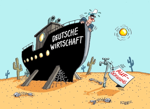 Cartoon: Wirtschaftsprognose (medium) by RABE tagged krise,krisenzeiten,klimakrise,ukrainekrieg,inflation,rückzug,rabe,ralf,böhme,cartoon,karikatur,pressezeichnung,farbcartoon,tagescartoon,wirtschaft,wirtschaftsminister,wirtschaftsprognose,habeck,grüne,aufschwung,konjunktur,stagnation,pleite,standortschliessung,standortverlagerung,wirtschaftsstandort,deutschland,industrie,schiff,wüste,sand,trockenheit,krise,krisenzeiten,klimakrise,ukrainekrieg,inflation,rückzug,rabe,ralf,böhme,cartoon,karikatur,pressezeichnung,farbcartoon,tagescartoon,wirtschaft,wirtschaftsminister,wirtschaftsprognose,habeck,grüne,aufschwung,konjunktur,stagnation,pleite,standortschliessung,standortverlagerung,wirtschaftsstandort,deutschland,industrie,schiff,wüste,sand,trockenheit