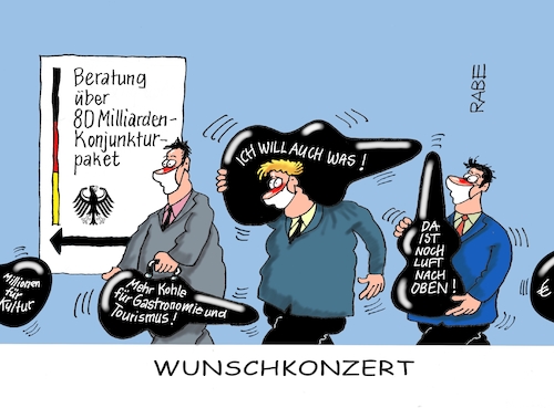 Cartoon: Wunschkonzert mit Zugabe (medium) by RABE tagged virus,corona,pandemie,coronakrise,rabe,ralf,böhme,cartoon,karikatur,pressezeichnung,farbcartoon,tagescartoon,viren,virenschutz,mundschutz,desinfektion,föderal,föderalismus,ländersache,lockerungen,abstandsregeln,konjunktur,konjunkturpaket,milliarden,hilfspaket,aufschwung,gatsronomie,tourismus,gelder,euro,kommunen,krisenstab,bundesregierung,groko,virus,corona,pandemie,coronakrise,rabe,ralf,böhme,cartoon,karikatur,pressezeichnung,farbcartoon,tagescartoon,viren,virenschutz,mundschutz,desinfektion,föderal,föderalismus,ländersache,lockerungen,abstandsregeln,konjunktur,konjunkturpaket,milliarden,hilfspaket,aufschwung,gatsronomie,tourismus,gelder,euro,kommunen,krisenstab,bundesregierung,groko