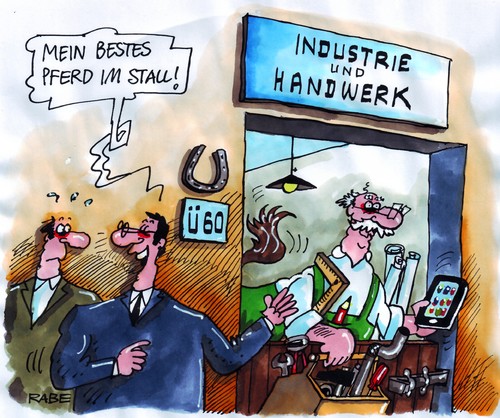 Cartoon: Zugpferd (medium) by RABE tagged rente,rentner,angestellter,beschäftigte,chef,firmenleitung,firma,industrie,handwerk,handwerker,handwerkskammer,pferd,pferdestall,stall,hufeisen,erfahrung,erfahrungsschatz,arbeitsplatz,job,rente,rentner,angestellter,beschäftigte,chef,firmenleitung,firma,industrie,handwerk,handwerker,pferd