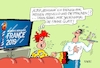 Cartoon: Fußball EM Frauen (small) by RABE tagged damen,frauen,frauenfußball,fußball,em,frankreich,paris,rabe,ralf,böhme,cartoon,karikatur,pressezeichnung,farbcartoon,tagescartoon,prosecco,pralinen,bügeleisen,deutschlandfahne,alter