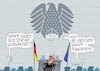 Cartoon: Gysi weiterhin (small) by RABE tagged ampel,ampelregierung,rot,grün,gelb,fdp,spd,grüne,rabe,ralf,böhme,cartoon,karikatur,pressezeichnung,farbcartoon,tagescartoon,inflation,einkommen,rente,rentenpaket,bruch,streit,neuwahlen,alterspräsident,dienstältester,gregor,gysi,dampfplauderer,talkshow,talkshowgast,rede,eröffnungsrede,linke,linker,sed,ddr,pds,bundesadler,hände,emblem,logo