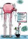 Cartoon: Höhenwachstum (small) by RABE tagged merkel,kanzlerin,cdu,bundesregierung,europa,eu,brüssel,euro,eurokrise,frankreich,griechenland,sparkurs,wachstum,wachstumsrate,sparschwein,höhe,steuerzahler,koppelung,beschäftigung,finanzmärkte