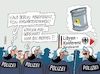 Cartoon: Libyenkonferenz (small) by RABE tagged lybien,libyenkonferenz,kanzleramt,merkel,staatschefs,treffen,polizei,polizeiaufgebot,absperrungen,scharfschützen,sicherheitsstufen,rabe,ralf,böhme,cartoon,karikatur,pressezeichnung,farbcartoon,taagescartoon,staatsmänner,polizeibeamte,erdogan,türkei,russland,putin,kremlchef,pompoe,usa