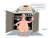 Cartoon: Netzabdeckung Flächendeckend (small) by RABE tagged klimawandel,umwelt,umweltministerin,schulze,sp,klimapreis,heizung,auto,rabe,ralf,böhme,cartoon,karikatur,pressezeichnung,farbcartoon,tagescartoon,brücke,bettler,verkehr,klimaprämie,friday,for,future,netz,netzabdeckung,mobil,mobilfunk,handys,smartphone,deutschland,schlusslichter,eu,europa,kleiderschrank,schlüpfer,slip,kleiderbügel,michel,handynutzung,nackt,nackedei