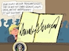 Cartoon: Signatur (small) by RABE tagged donald trump usa us president washington botschaften länder hauptstädte rabe ralf böhme cartoon karikatur pressezeichnung farbcartoon tagescartoon proklamation text präsentation bekanntgabe zölle signatur unterschrift lesbarkeit stahl aluminium eu brüssel streit lösung strafzoll strafzölle autoindustrie stahlkocher