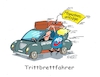 Cartoon: Trittbretterei (small) by RABE tagged ampel,ampelregierung,rot,grün,gelb,fdp,spd,grüne,rabe,ralf,böhme,cartoon,karikatur,pressezeichnung,farbcartoon,tagescartoon,inflation,einkommen,rente,rentenpaket,bruch,streit,neuwahlen,wahlkampf,kanzlerkandidat,friedrich,merz,union,migration,migrationsanträge,mmigrationspläne,trittbrettfahrer,pkw,auto,trittbrett,afd,zustimmung,bundestag,koffer