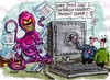 Cartoon: Umschlungenes (small) by RABE tagged internet,online,occupied,surfer,rechner,computer,bildschirm,windows,apple,daten,datenklau,sicherheit,datensicherheit,safe,tressor,geldschrank,panzerschrank,tastatur,maus,festplatte,geheimes,intimes,internes,diskretes,vertrauliches,internetnutzer,facebook,