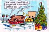 Cartoon: Weihnachtsgans (small) by RABE tagged weihnachtsgans festtagsbraten weihnachten christbaum gans ente klöße rotwein festtafel tischtuch weihnachtsbaum bescherung euro messer schlachten geschenke bratenduft backofen backröhre gefüllte