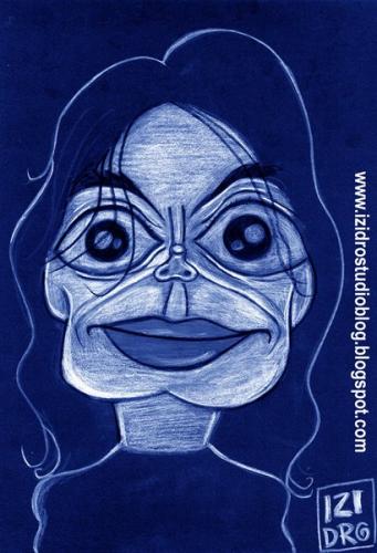 Cartoon: caricature michael jackson (medium) by izidro tagged caricature