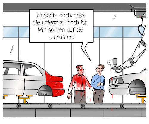 Cartoon: 5G in der Industrie (medium) by Cloud Science tagged 5g,produktion,industrie,latenz,automatisierung,roboter,maschinen,herstellung,zukunft,innovation,iot,ki,künstliche,intelligenz,augmented,reality,ar,illustration,business,autoindustrie,industrie40,gaiax,smart,factory,daten,kommunikationsstandard,iiot,digitalisierung,digital,tech,technik,technologie,robotik,kuka,logistik,5g,produktion,industrie,latenz,automatisierung,roboter,maschinen,herstellung,zukunft,innovation,iot,ki,künstliche,intelligenz,augmented,reality,ar,illustration,business,autoindustrie,industrie40,gaiax,smart,factory,daten,kommunikationsstandard,iiot,digitalisierung,digital,tech,technik,technologie,robotik,kuka,logistik