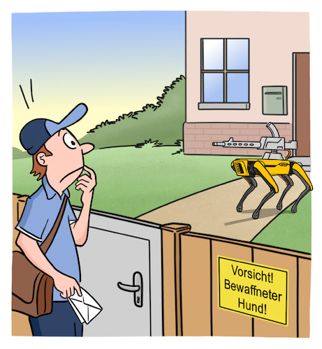 Cartoon: Briefträger und Hund (medium) by Cloud Science tagged boston,dynamics,spot,roboter,robotik,zukunft,schutz,überwachung,killerroboter,ki,postbote,hund,briefträger,post,tech,technologie,technik,boston,dynamics,spot,roboter,robotik,zukunft,schutz,überwachung,killerroboter,ki,postbote,hund,briefträger,post,tech,technologie,technik